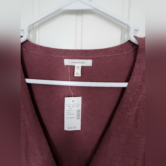 NEW! Maurice's Soild Boyfriend Cardigan Sweater, NWT, Size XL - Picture 3 of 4